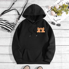 Printed Hooded Sweatshirt – Women's Casual Pullover