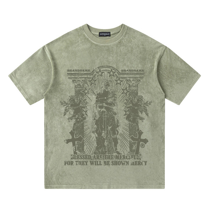 Character Cross Printed Loose Men's and Women's T-Shirts