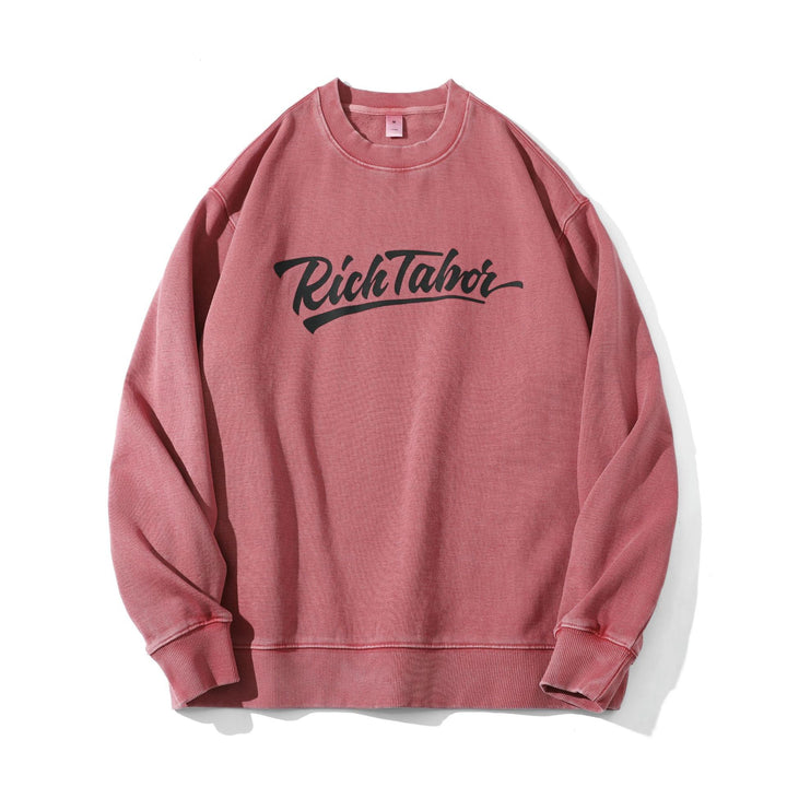 Sweatshirt with Letter Embroidery Design – Minimalist